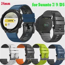 Новые 24 мм Силиконовые Ремешки Для Suunto 7/9/D5 Suunto-9-peak partan Спортивный браслет SUUNTO 9 HR baro Ремешок Для Часов Сменный Браслет