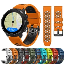 Ремешок двухцветный дышащий 24 мм для Suunto 9 Baro, Suunto 7, Suunto Spartan Sport силиконовый