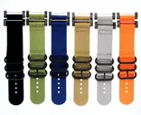 NEW FOR SUUNTO CORE NYLON STRAP DIVER WATCH BAND LUGS ADAPTER SET BLACK PVD 3 RI